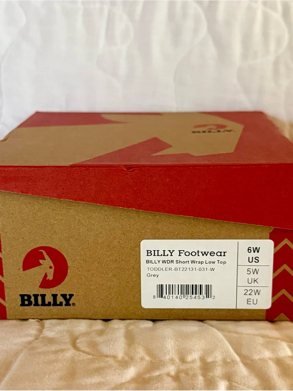 BILLY Footwear Toddler Shoes Box - Grey